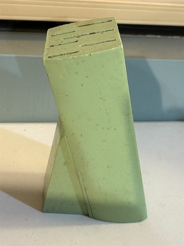 Vintage table top knife - vintage, block