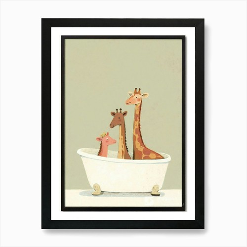 Giraffes the bath - giraffes,
