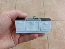 Dolls House 1:24 Kitchen Sink with draws.  Part of our fitted kitchen range
