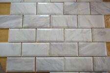 White & Grey Brick Stone Mosaic Tiles- bathroom & kitchen splashback tiles