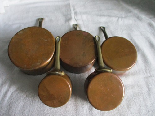 Small victorian copper pan - pan, set