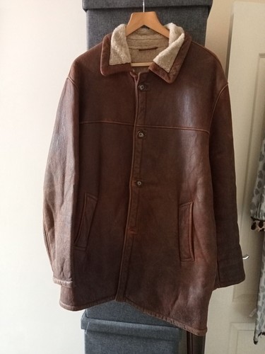 Mens brown shearling jacket - mens,
