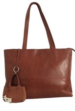 Radley Extra Large Dark Tan Leather Shoulder Tote Bag