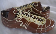 Hand-made Giant Belgian Chocolate 8"/20cm Football 1.4kg/ 3lb & Football Boots