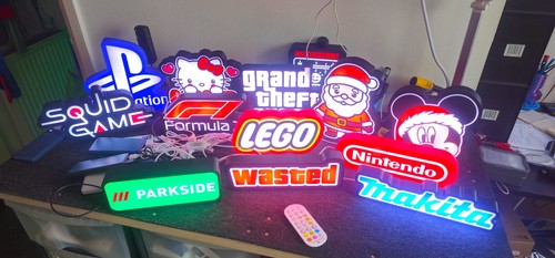 Led lightbox sign gaming - led, &