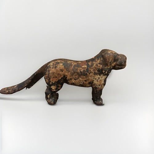 Antique cast iron dog - cast,