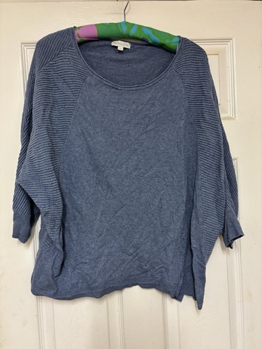 Monsoon blue ribbed batwing - blue,