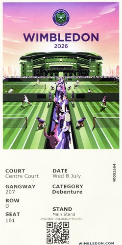 Ticket wimbledon centre - wimbledon,