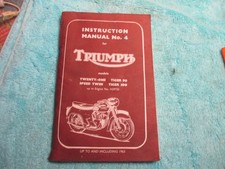 TRIUMPH 5TA 3TA T90 T100 owners INSTRUCTION manual , genuine