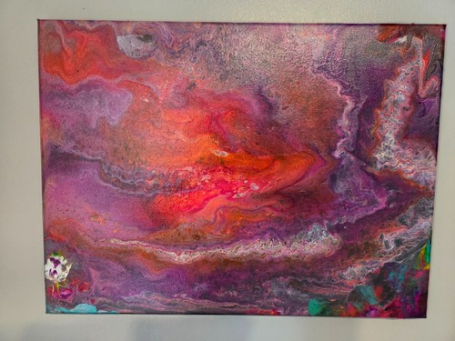 Original acrylic pour - pour, painting