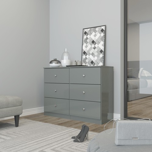 Denver drawer chest grey - denver, 6