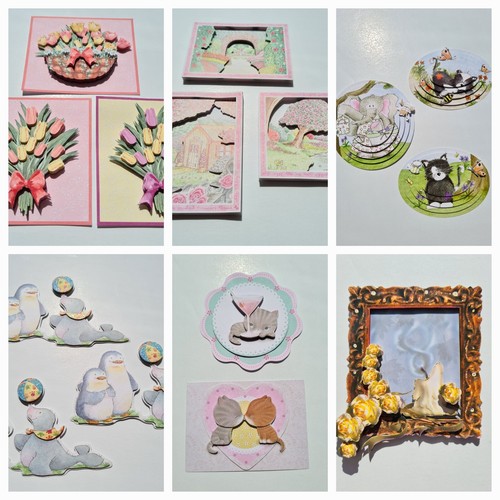 Handmade paper decoupage - paper, card