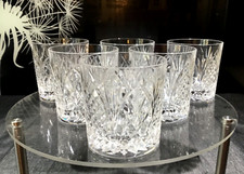 6 x TIPPERARY Cut Crystal Old Fashioned Whiskey Tumblers “DOVE HILL” - V. RARE.