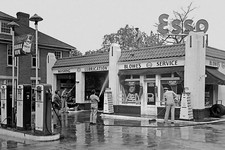 1950s ESSO Gas Station 4x6