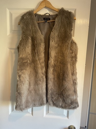 Grey fluffy faux - fluffy,