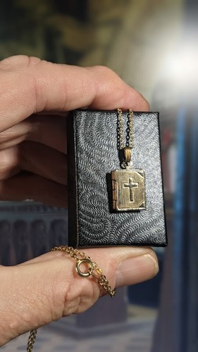 Vintage holy bible 14mm golden - vintage,