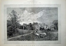 Old antique print 1889 - print,
