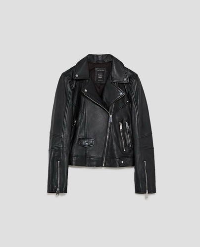 Zara leather biker - zara,