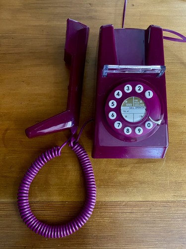 Retro purple trim phone - purple,