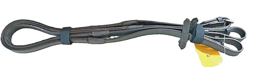 Half grip leather reins - half,