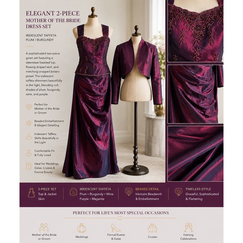 Iridescent plum beaded taffeta - iridescent,