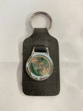 Triumph Spitfire Keyring, Black Leather, Made In England, Preowned