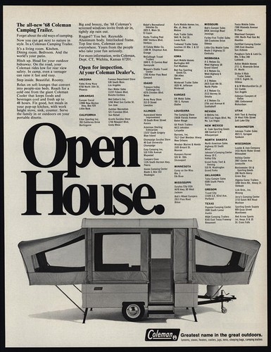 1968 coleman camping - 1968,