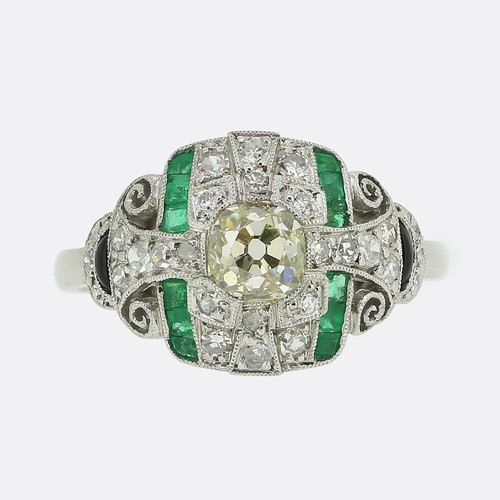 Art deco emerald and - art,