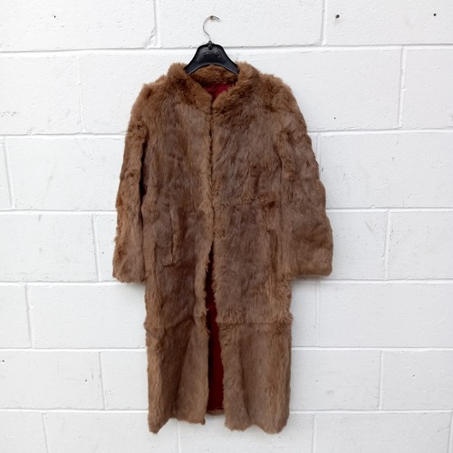 Real fur coat light - real,