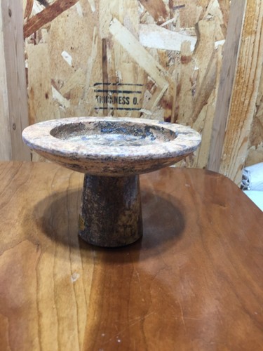 Natural stone pedestal candle - pedestal,