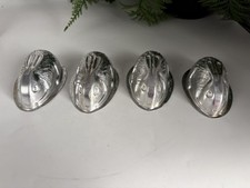 4 x Vintage Nutbrown Easter Bunny Rabbit Chocolate Mold Aluminum Made In England