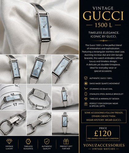 Gucci 1500l vintage steel - 1500l,