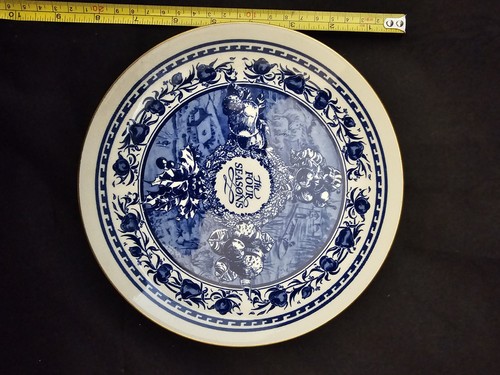Masons blue white plate - blue,