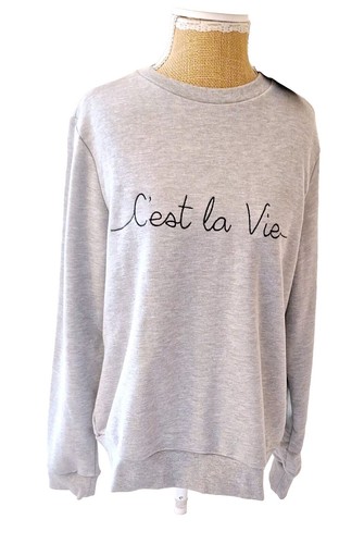 Ladies grey sweatshirt by - ladies,
