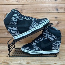 Nike Trainers Womens UK 3.5 Dunk Sky Hi Black Liberty London Wedge Platform Shoe