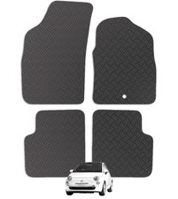 Carsio Rubber Tailored Car Floor Mats for Fiat 500 2008 to 2012