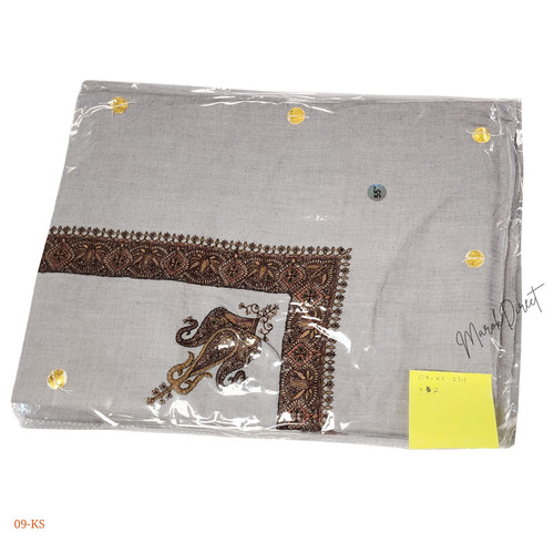 Kashmiri wool shawl - kashmiri, beige