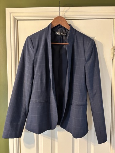 Zara women blue check - women's,