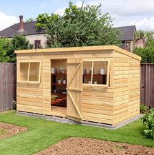 12x6 shiplap pent shed wooden - shed,