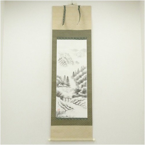 Japanese ink landscape hanging - japanese,