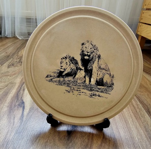Vintage ceramic lion trivet - lion,