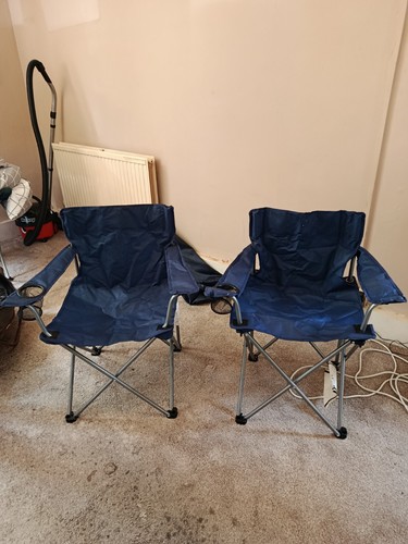 Blue folding camping - 2x,