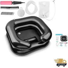 Inflatable Shampoo Basin, Loc Detox Tub for Dreads, Shampoo Buddy Bowl for Be...