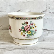 Coalport Ming Rose Cache Pot Cachepot Plant Pot Planter Bone China