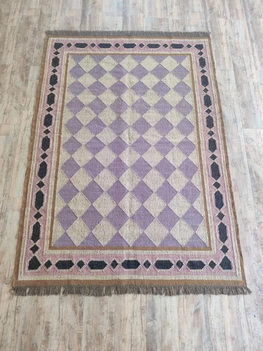 Natural wool kilim jute - wool,