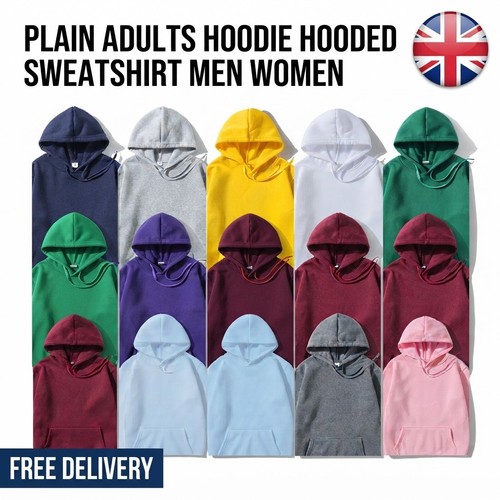 Plain adults kids hoodie - adults,
