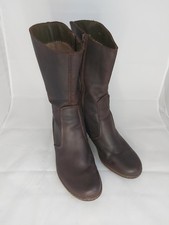 Gorgeous Stylish El Naturalista Brown Leather Mid Calf Mid Heel Boots UK 8