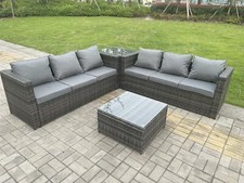 Fimous 6 Seater Wicker Outdoor