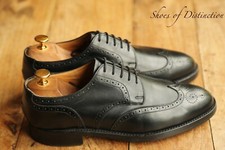 Barker Black Leather Derby Brogue Shoes Men's UK 8 F US 9 EU 42 Custom Grade