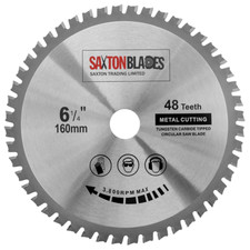 Saxton 160mm TCT Circular Steel Aluminium Metal Saw Blade for Festool fit 165mm